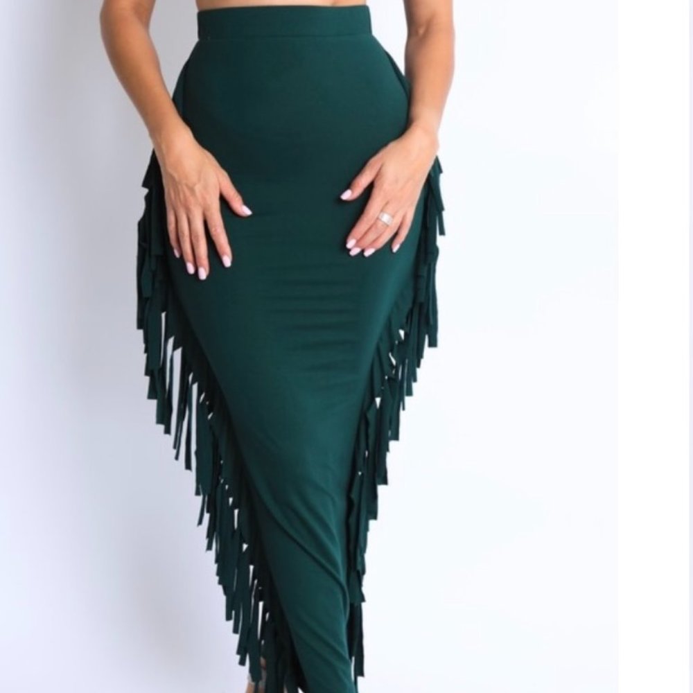 Side Fringe Skirt